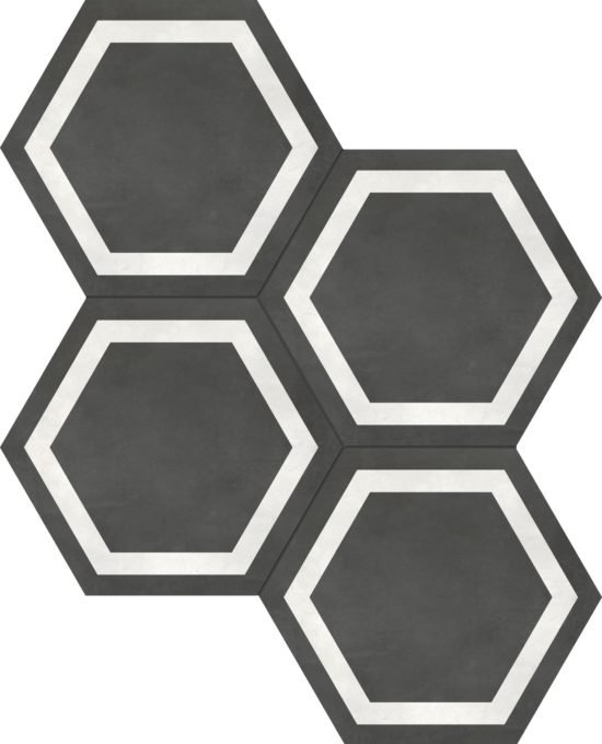 Form 7" Hexagon Frame Graphite | Tiles By Kia