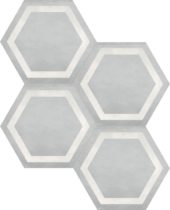 Form 7" Hexagon Frame Ice | Tiles By Kia