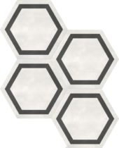 Form 7" Hexagon Frame Ivory | Tiles By Kia