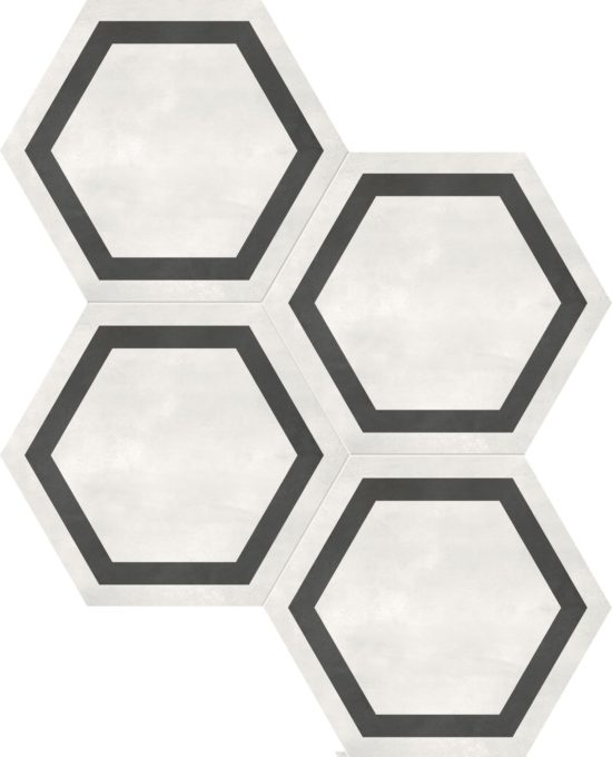Form 7" Hexagon Frame Ivory | Tiles By Kia