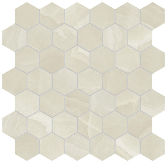 Lustra 2" Hex Onyx Crema Honed | Tiles By Kia