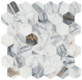 Royal Stoneworks 2" Regal White Vein Hex | Tiles By Kia