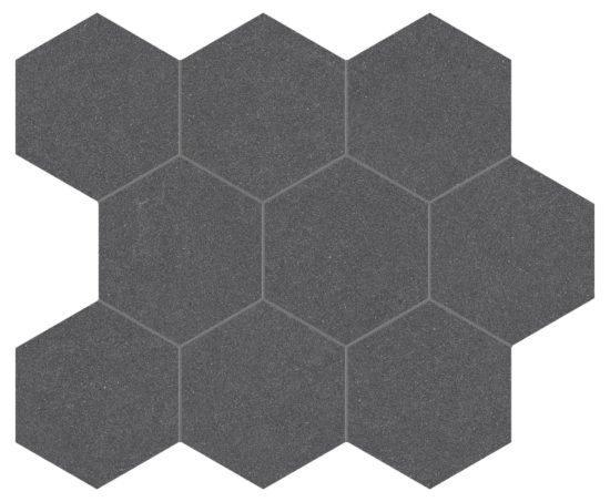 Serena 4" Hex Flint | Tiles By Kia